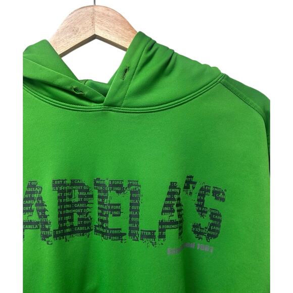 Cabela’s Hoodie Men 2XL Green Pullover Sweatshirt Outdoor Hunting Casual Cotton - Picture 11 of 11